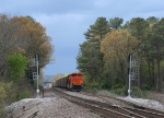 EB loaded coal train under threatening skies